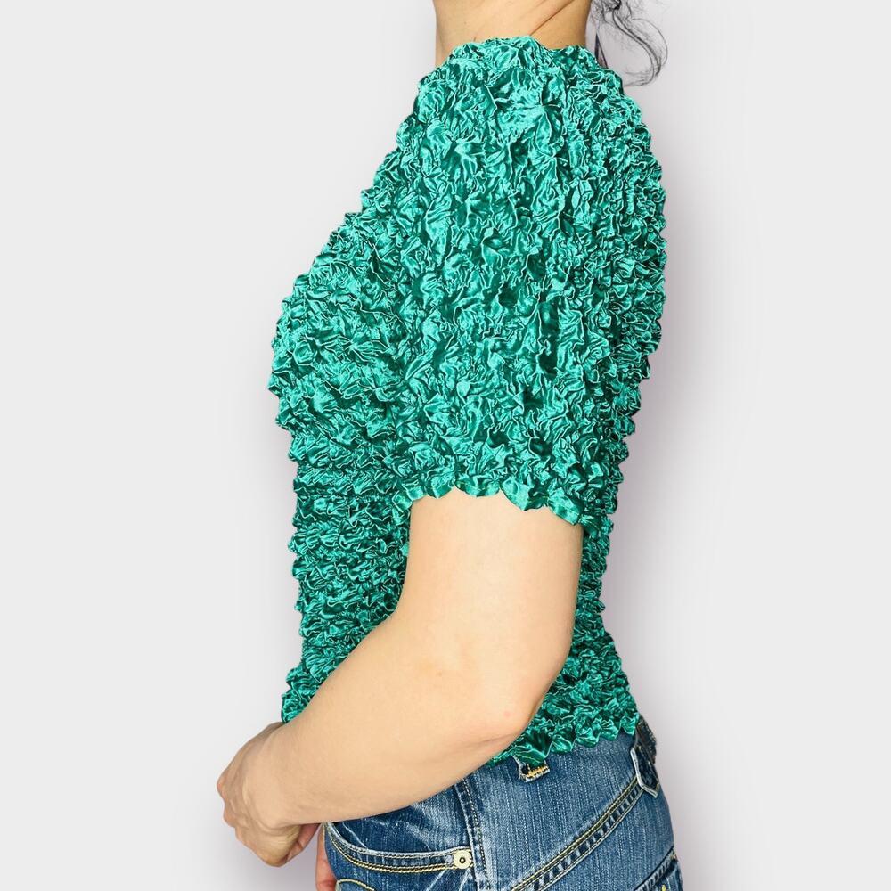 90s Green Popcorn Top - Picture 6 of 7